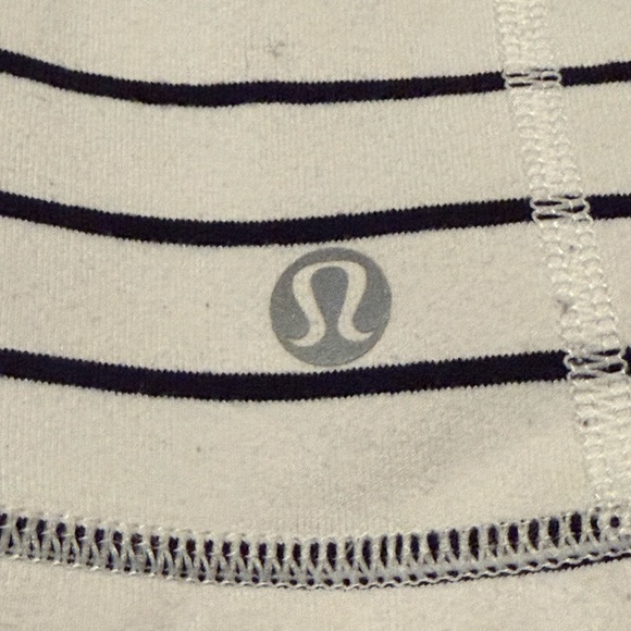 lululemon athletica Navy and White Striped Zip-Up Hoodie - Picture 4 of 4